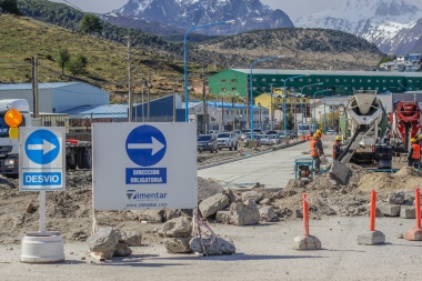 Ushuaia: La Municipalidad avanza con el hormigonado de Perito Moreno