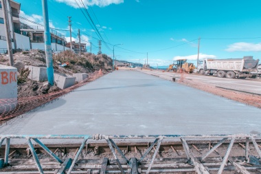 Ushuaia: hormigonaron la vía norte del derivador de Perito Moreno