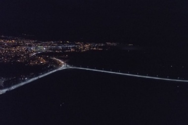 La Gobernadora inauguró la iluminación LED del acceso al Aeropuerto de Ushuaia