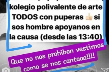 “Puperazo” de estudiantes fueguinas para “vestirse como se les canta”
