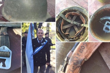 A 36 años de Malvinas, un coleccionista inglés le devolverá su casco a un soldado argentino