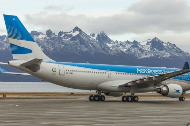 Aerolíneas Argentinas sumará 86 vuelos semanales durante enero y febrero a Ushuaia