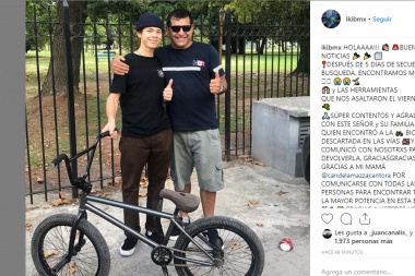 “Encontramos mis piernas”: apareció la bicicleta que le habían robado a Iñaki Mazza