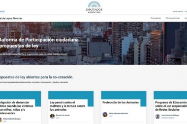 Diputados lanzó un portal para que la ciudadanía participe en la elaboración de leyes