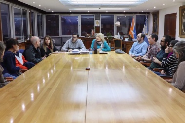 La gobernadora Bertone recibió a una comitiva de artistas de toda la provincia