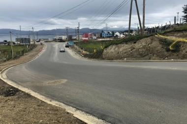 Concluyó la obra de pavimentación en el ingreso al barrio de Andorra en Ushuaia