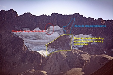 La mancha oscura en el Glaciar Martial que llamó la atención de los vecinos en Ushuaia