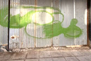Este es el graffiti por el que detuvieron a Peter Lanzani en Ushuaia