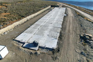 Concluyó la construcción de la platea donde funcionará la Base Naval Integrada en Ushuaia