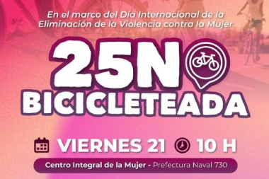 En Río Grande, el Municipio realizará una bicleteada por el 25N