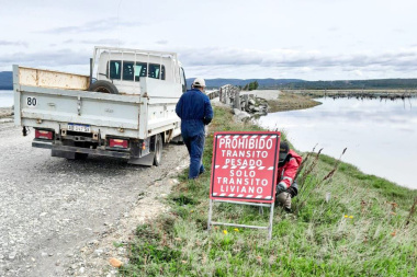 Vialidad provincial informó sobre una restricción de tránsito pesado en el puente Yuco en Tolhuin