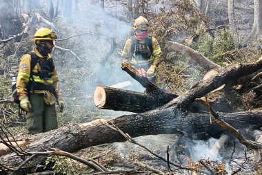 Tierra del Fuego envió brigadistas para combatir el incendio en el Parque Nacional Los Alerces