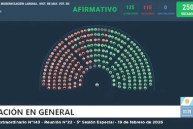 Mirá cómo votaron los diputados fueguinos el proyecto de reforma laboral