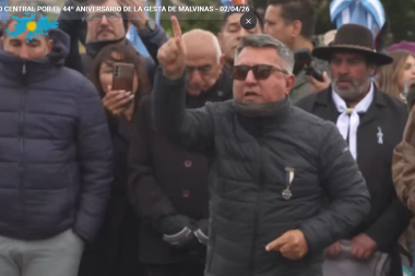 Tensión por el radar de Leolabs en pleno acto central por Malvinas en Ushuaia