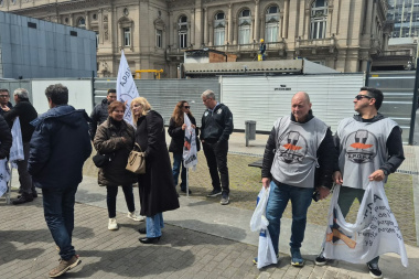 Gremios portuarios protestan frente a la Corte Suprema y exigen el fin de la intervención
