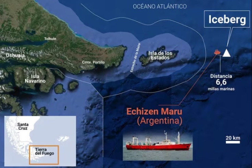 Las hipótesis de los científicos sobre el iceberg que apareció cerca de la isla de los Estados