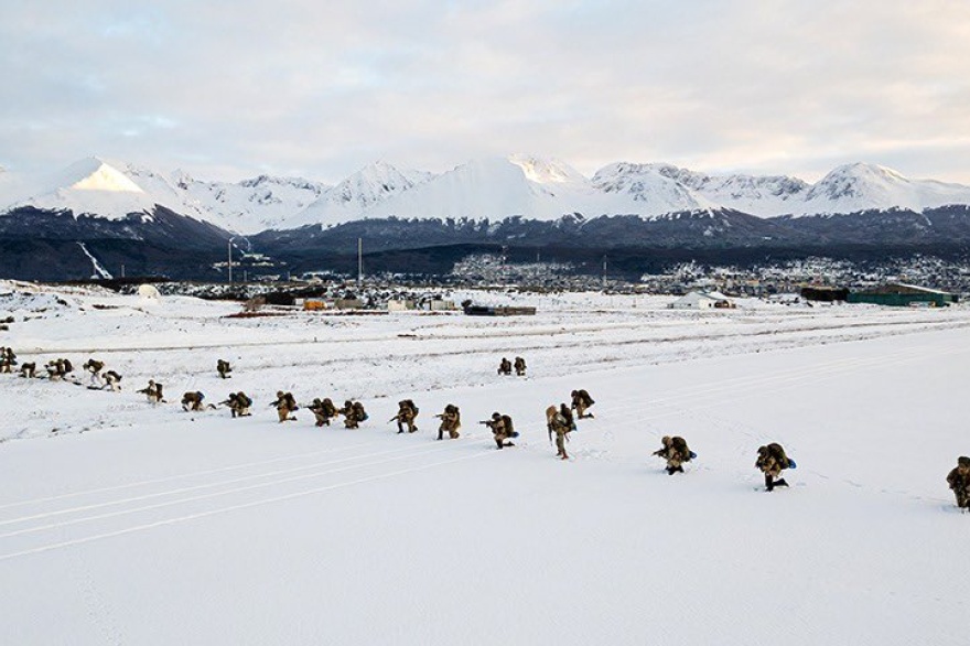 El Batallón de Infantería de Marina N° 4 realizó adiestramiento invernal en Ushuaia