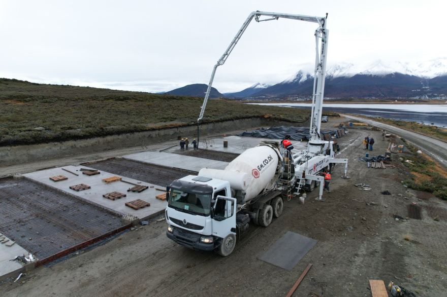 Concluyó la construcción de la platea donde funcionará la Base Naval Integrada en Ushuaia