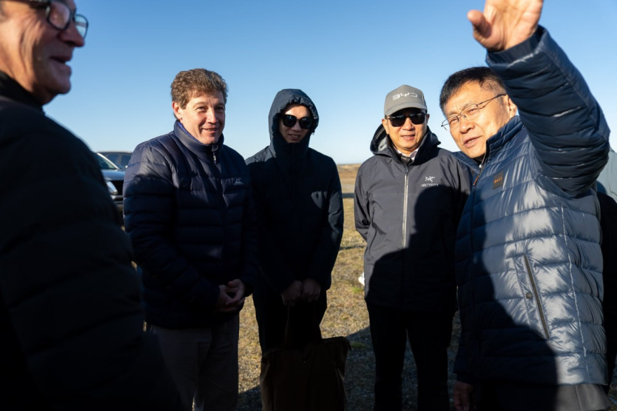 Melella y el embajador de China recorrieron predio donde está proyectado un polo petroquímico en Río Grande
