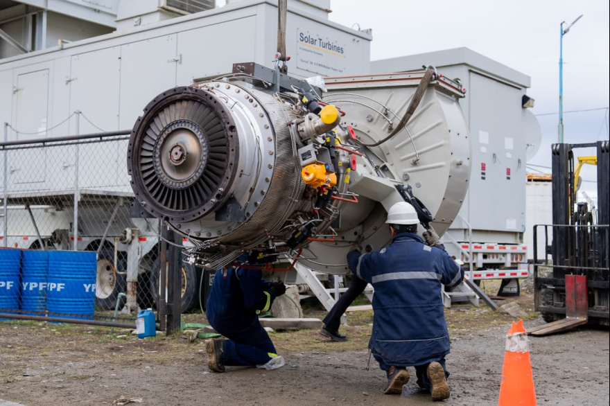 Gobierno completó el mantenimiento integral de la turbina Taurus 60 en la usina de Ushuaia
