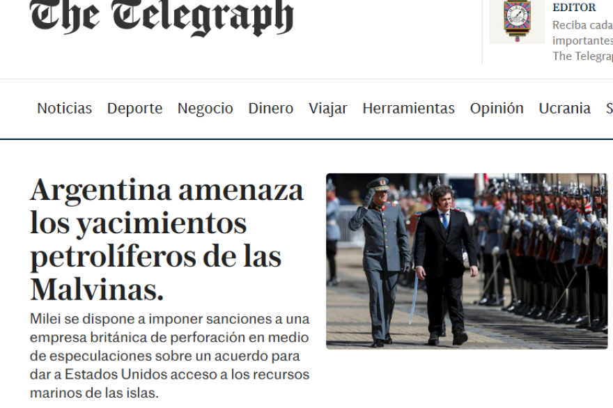 Malvinas: tras el anuncio de Milei, en Reino Unido hablan de una “amenaza” argentina sobre los yacimientos petroleros