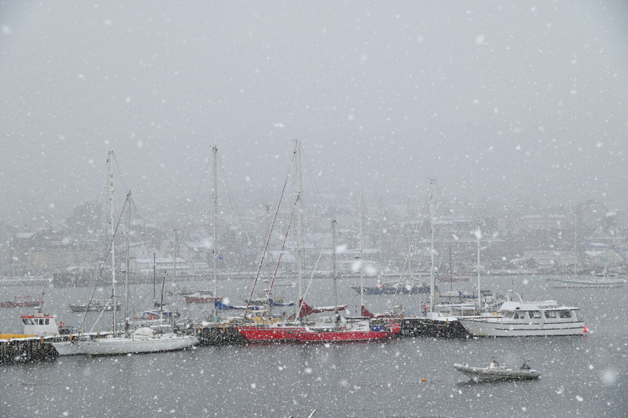 Alerta amarilla por nevadas en Ushuaia: prevén hasta 20 centímetros de acumulación